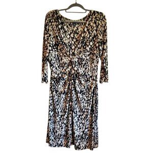 Chaps Black and White Abstract Artsy Midi XL